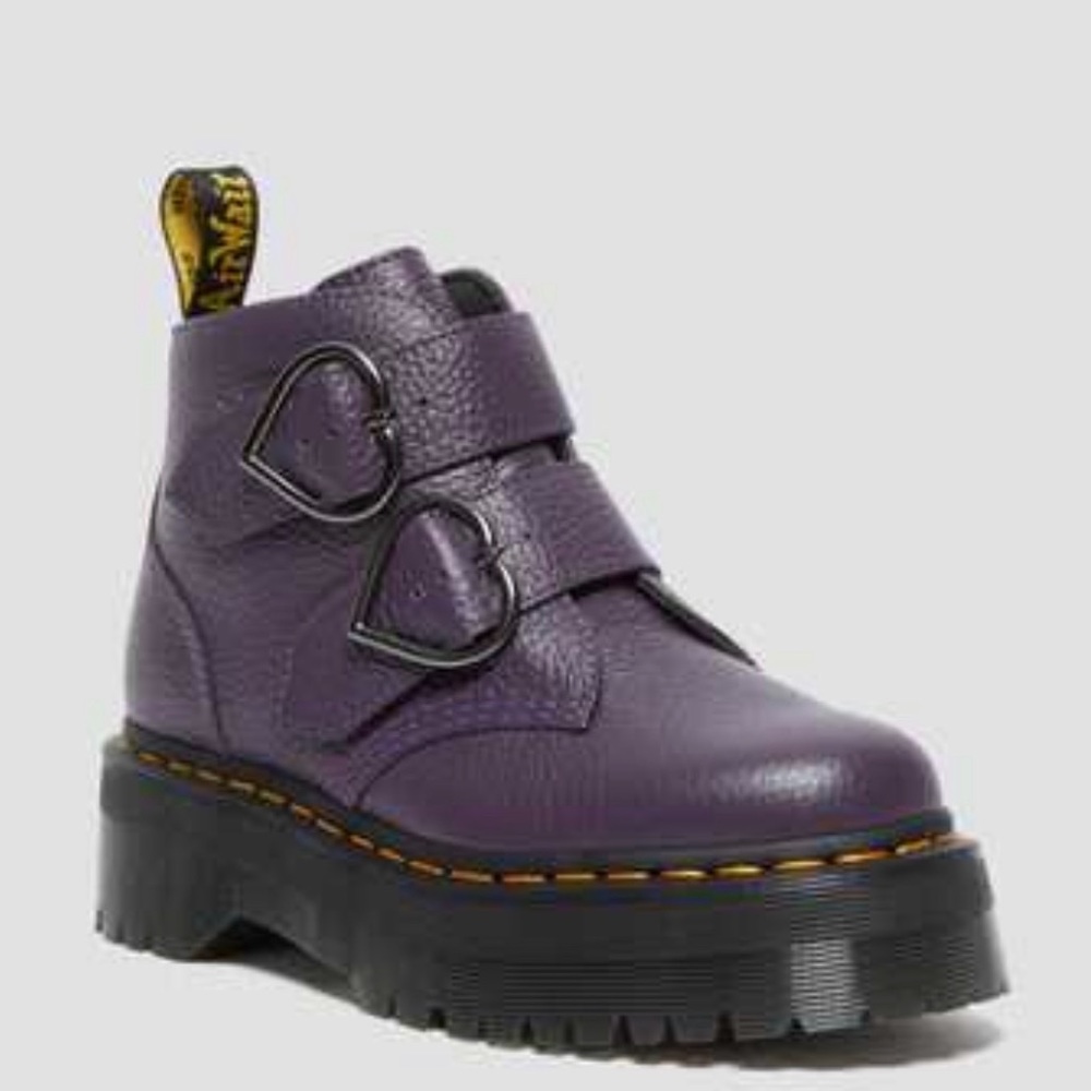 Devon Heart Leather Platforms